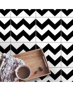 Bodenfliesenaufkleber 4er Set - chevron