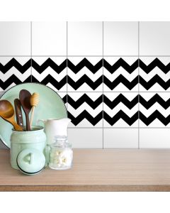 Fliesenaufkleber Chevron Küche