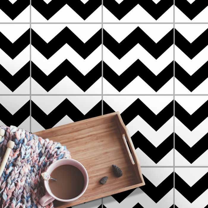 Bodenfliesenaufkleber 4er Set - Chevron main product photo